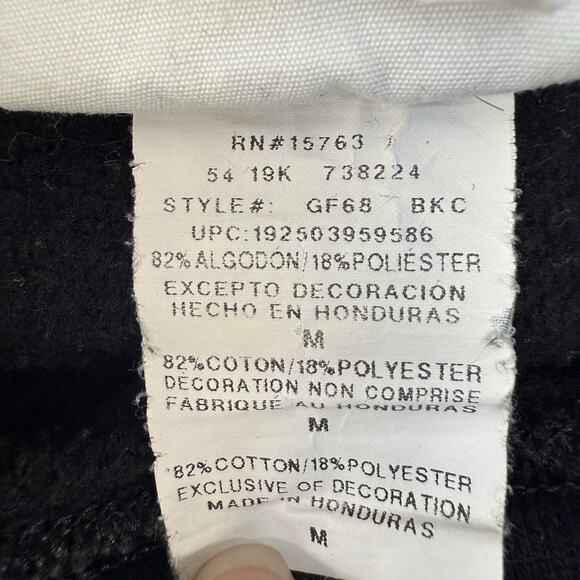 Champion Hoodie Unisex M Black Teal Pink Script Reverse Weave Logo Casual - Picture 8 of 12